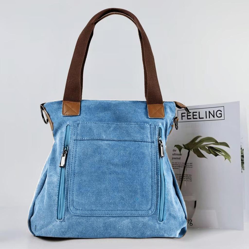 Large-Capacity Women's Canvas Tote & Shoulder Messenger Bags