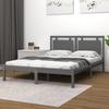 VidaXL Bed Frames Grey Solid Wood 200x200 Cm 3105557