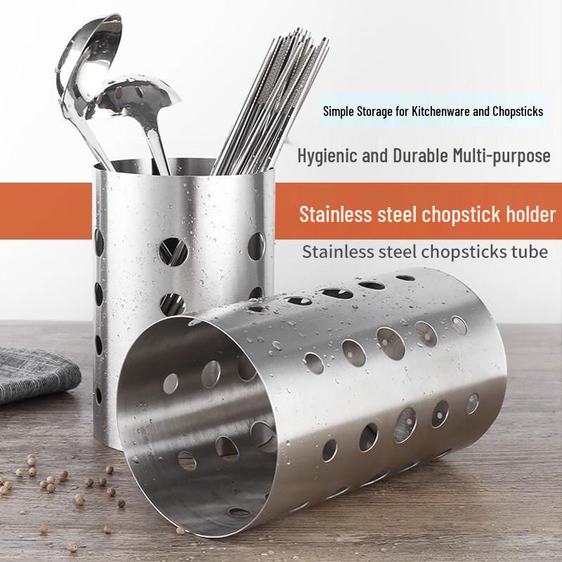 Stainless Steel Chopstick Holder with Drain