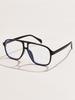 Anti Blue Light Glasses Vintage Frame Men Women Transparent Optical Eyewear Prescription Myopia Sunglasses One Piece