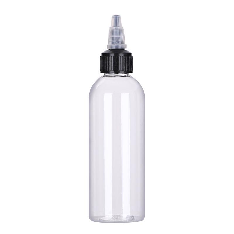 Transparent PET Squeeze Bottle with Pointed Mouth - Available in 30ml, 100ml, and 500ml Sizes