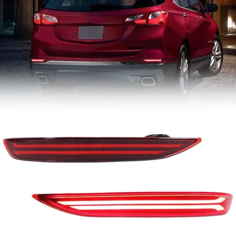 Led Rear Bumper Reflectors Tail Brake Turn Signal Lights For Chevy Equinox 2017- Sequential Light