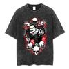 Vintage Washed Anime Death Note Misa Amane T Shirts Men Women Clothing Cotton Casual T-shirt Fashion Retro Short Sleeve T-shirts