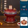 GOWKE Cloisonné Copper Personal Hot Pot with Alcohol Burner