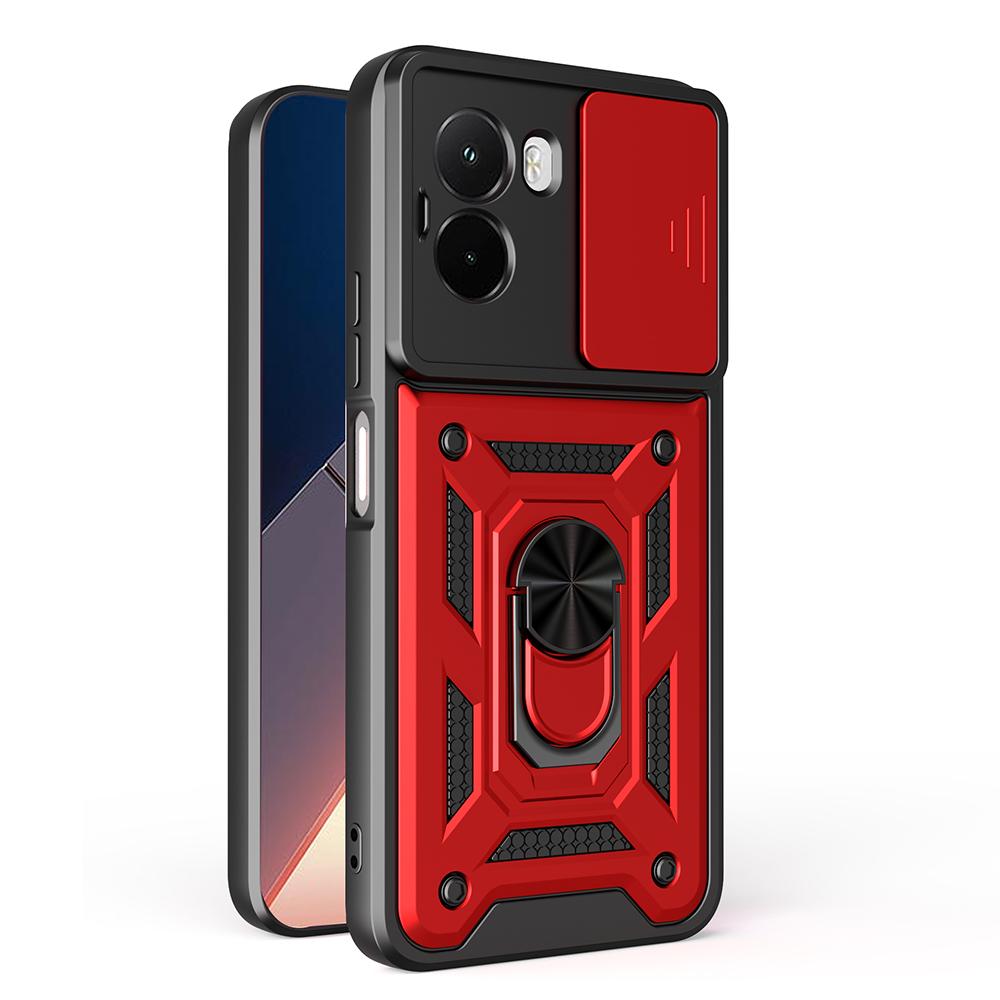 For Xiaomi POCO M7 4G Global 169mm Case Armor Slide Camera Protection Cover for POCO M7 Plus 5G Ring Stand Shockproof Funda Capa