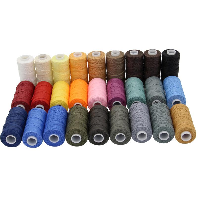 Hilo Encerado de 0,8 mm de Grosor para Cuero, Cordón Encerado para Manualidades DIY, Hilo para Coser a Mano, Hilo Plano Encerado para Coser