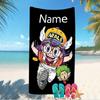 Customizable personalized beach towels Arale Norimaki themed designs.Suitable for the beach, yoga, sports;ideal as beach accessories