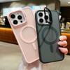 Fashion Lens Stand Magnetic Phone Case For iPhone 16 15 14 Plus 13 12 11 Pro Max For Magsafe Wireless Changer Shockproof Cover