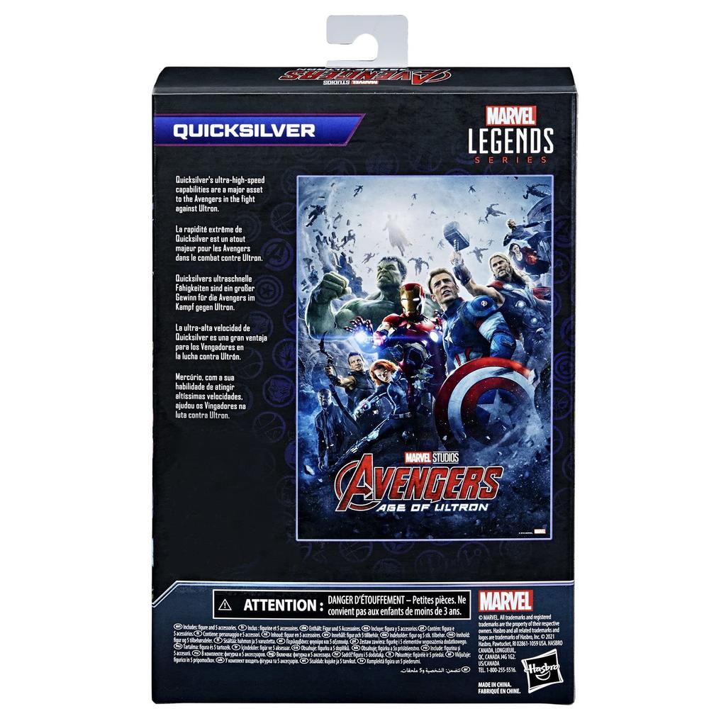MARVEL STUDIOS THE INFINITY SAGA 2021 MARVEL LEGENDS 6palcová akční figurka AGE OF ULTRON QUICKSILVER Marvel Legends ML MCU Film AVENGERS - [Položka]