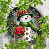 Christmas Snowman Metal Wall Art Decor for Home Office Cafe Bar Garden