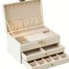 Jewelry Box Large 3 Layer Jewelry Storage Case Ring Earring Bracelet Necklace Holder Organizer