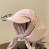 Casual Outdoor Baseball Cap with Detachable Neck Flap Bandana Women Sun Protection Breathable Quick Dry Hat