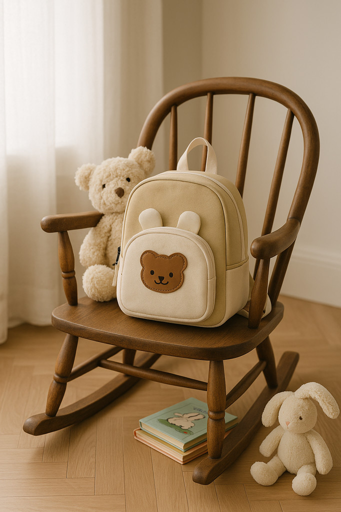 Canvas Kids Backpack Kawaii Children's Handbags for Girl Kindergarten Boy Schoolbag Cartoon Bear Bunny Toddler Bag