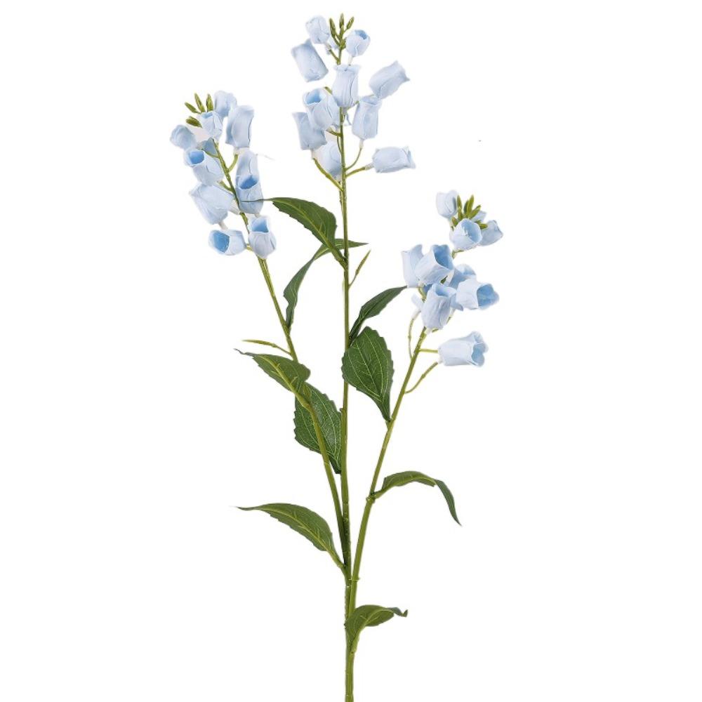 

Realistic Silk Bell Orchid Flowers Handmade Fake Plants Campanula Branches Outdoor Garden Decor синий