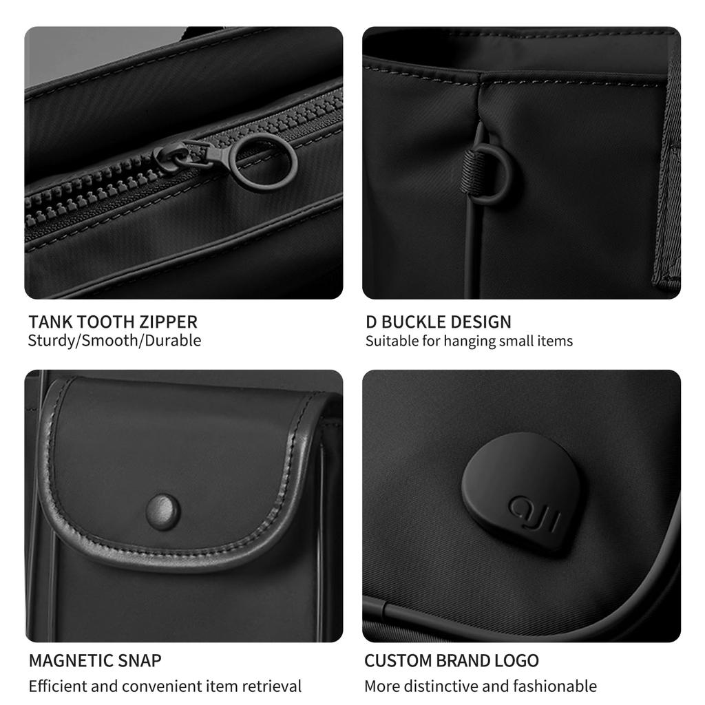 Aji Reißverschluss-Tragetasche, Passend für einen 15,6-Zoll-Laptop, Leicht, Pendlertasche, Passend für A4-Größe, Mehrere Taschen, Unisex, Multifunktional, Umhängetasche,