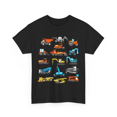 Tricou Excavator de Construcții, Tricou pentru Băieți și Bărbați Pasionați de Vehicule și Mașinării