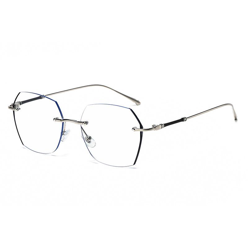High-End Frameless Color-Changing Anti-Blue Light Nearsighted Glasses Extremely Bright 9908