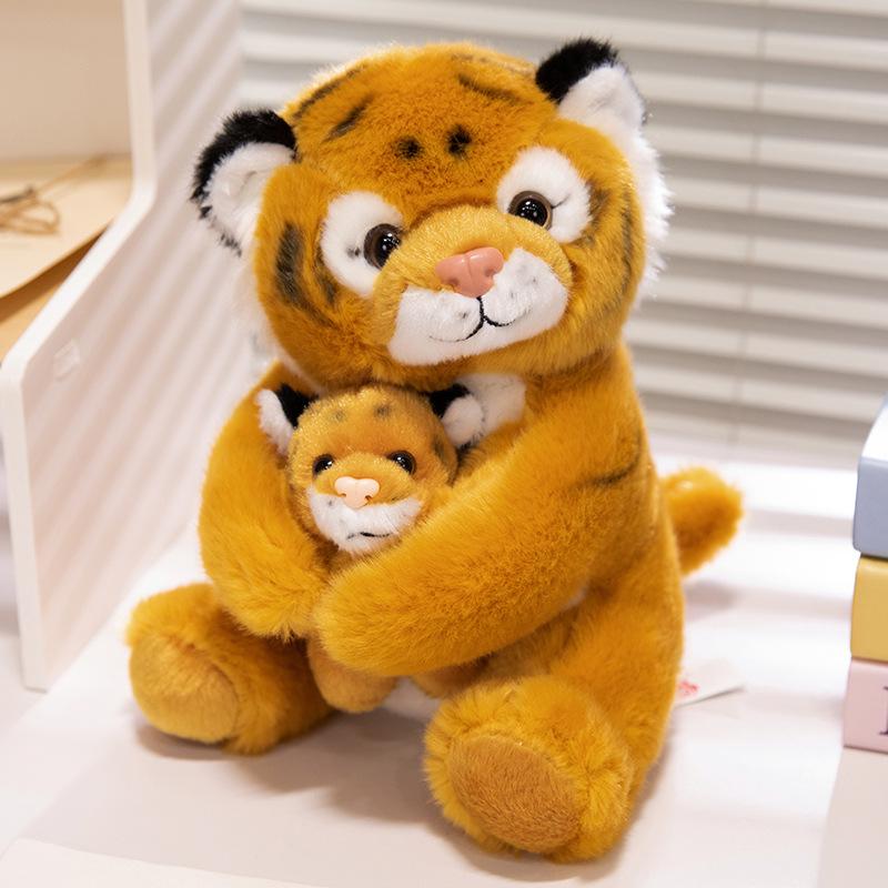 New Mother and Child Animal Series Fox Rabbit Tiger Plush Toy Zoo Event Gift Children's Gift