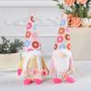 Cute Elderly Dwarf Doll Cartoon Christmas Ornaments Fashion Faceless Donut Doll  New Year