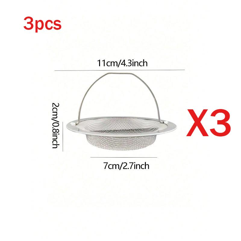 Stainless Steel Sink Strainer Basket-Universal Fine-Mesh Food Catcher for Kitchen Drains,Easy-Clean Filter with Anti-Rust Design