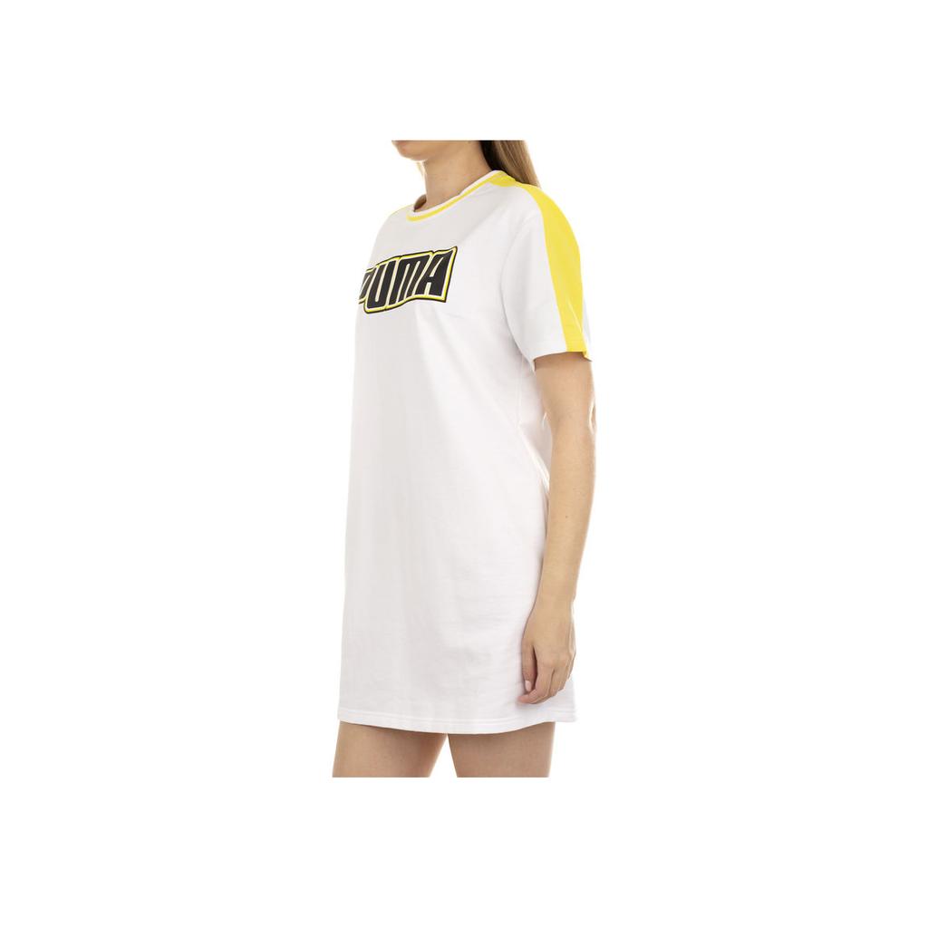 Puma Breathable Round Neck Casual Short Sleeve T-Shirt Women Tops White 579534-02