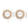 Sun Wooden Round Wall Hangings Mirrored Indoor Living Room Bedroom Decors X3UC