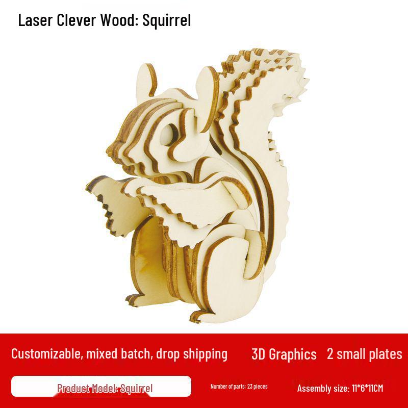 Marine Life Series 3D Wooden Puzzle - Challenging Educational Toy Display