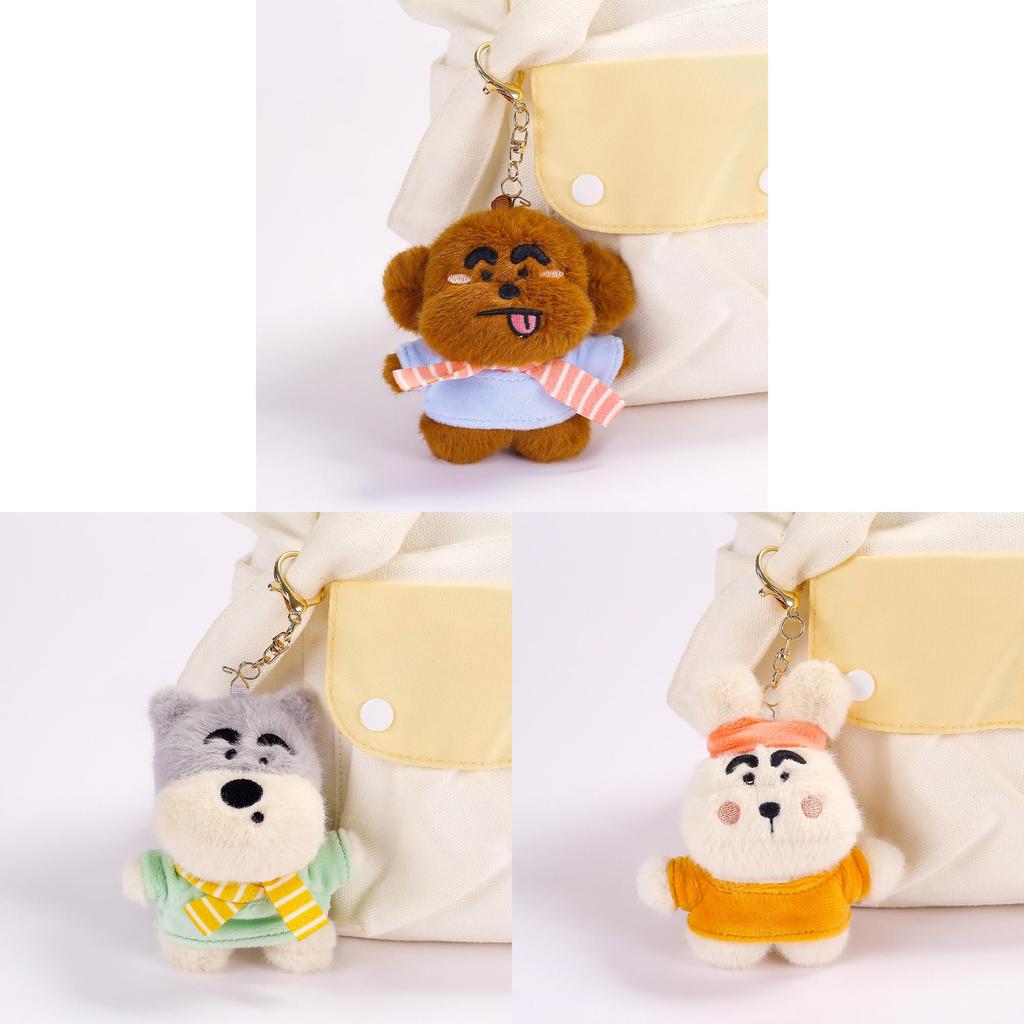 Soft Plush Crayon Dog Keychain With Clothing For Kids And Gift Giving