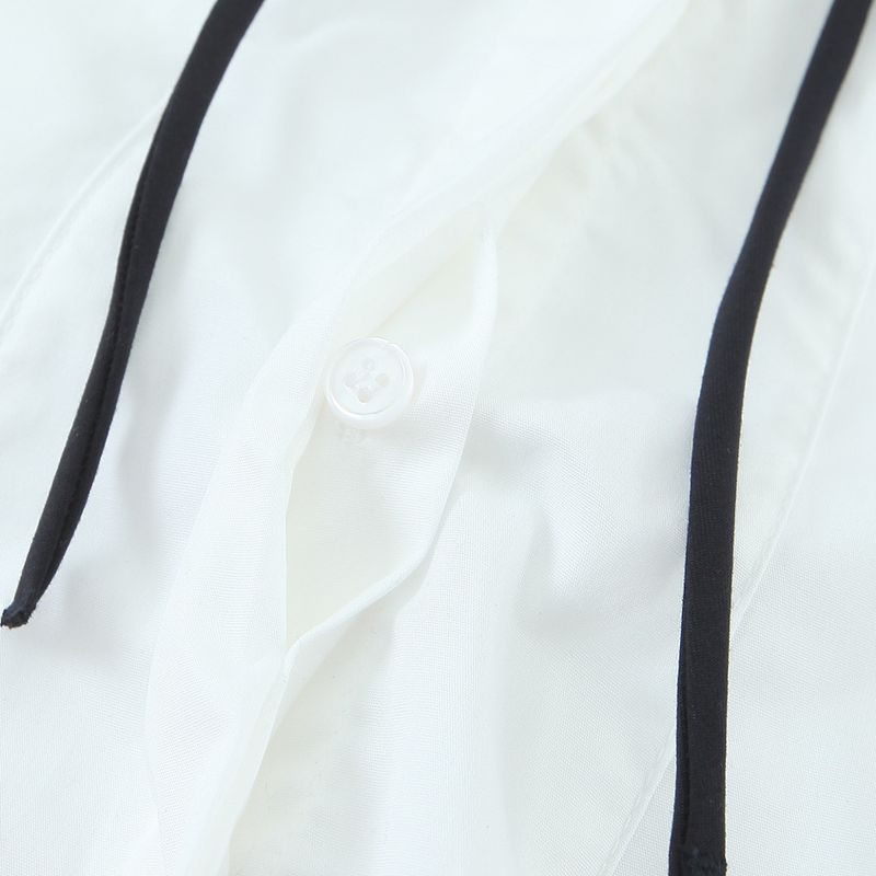 Kaslead New Arrival Women's Clothing Fashion Style Fashion Bowknot Trim Poplin Tops 3152006