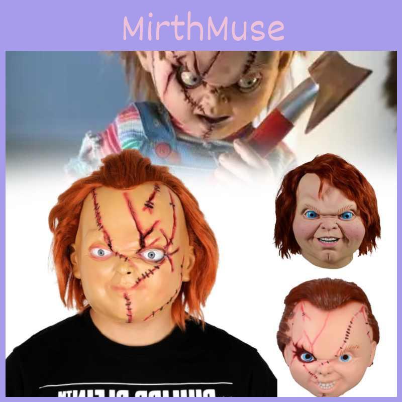 Childs Play Halloween Latex Mask With Blood Effect For Horror Party Cosplay