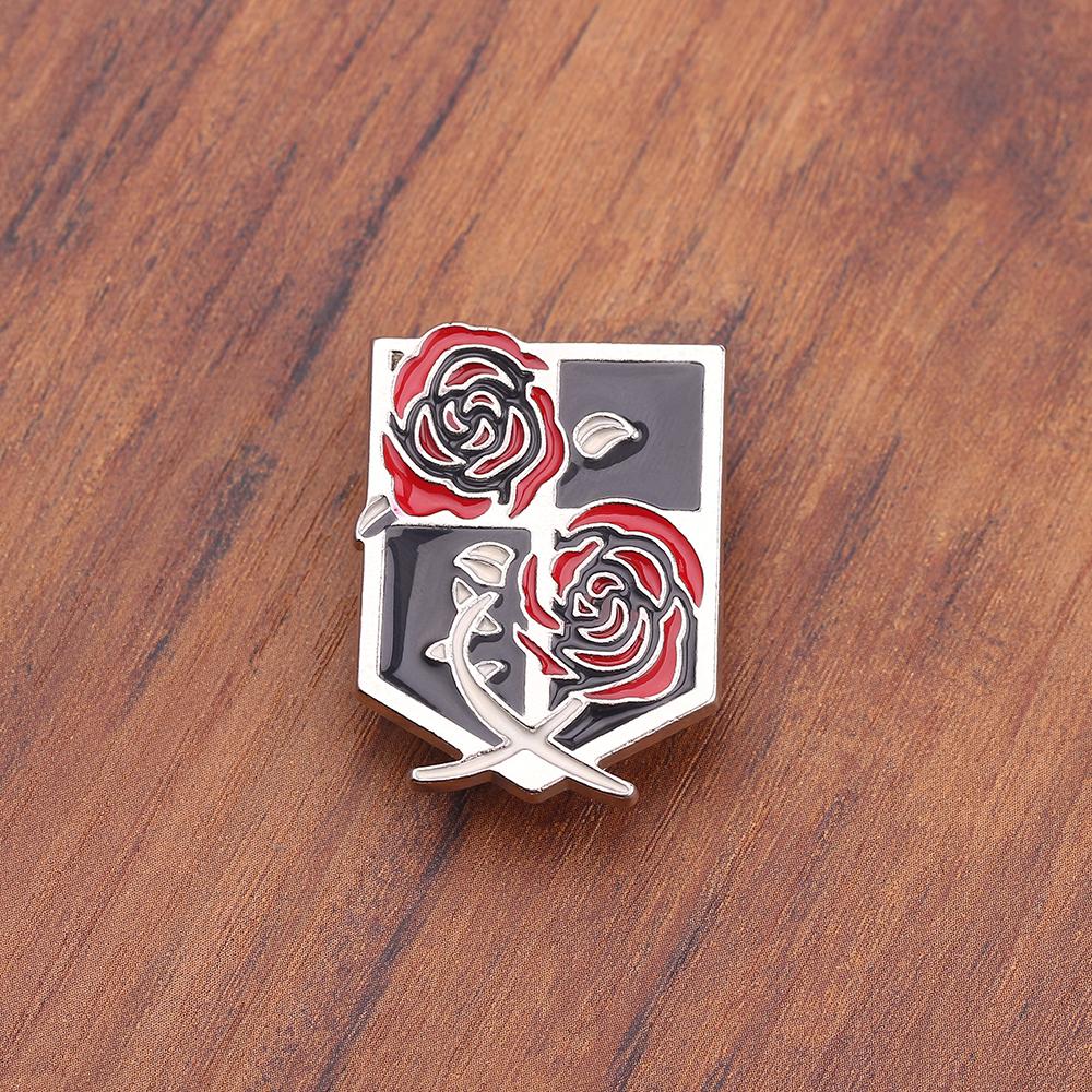 Anime Attack ON Titan Enamel Pin Eren Jaeger Mikasa Ackerman Jiyuu No Tsubasa Cartoon Brooch Lapel Badge Gifts