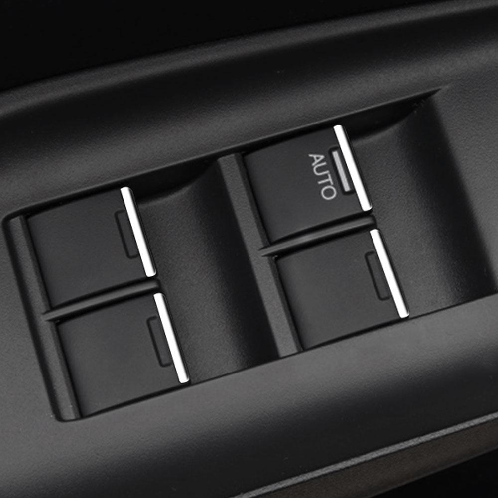 For Honda CRV CR-V Fit City Accord Jade HRV HR-V Window Lift Buttons Sequins Trim 7Pcs Decorative Sticker Interior Accessories