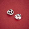 S925 Sterling Silver Hollow Coin Beads: DIY Jewelry Spacer for Bracelets & Necklaces