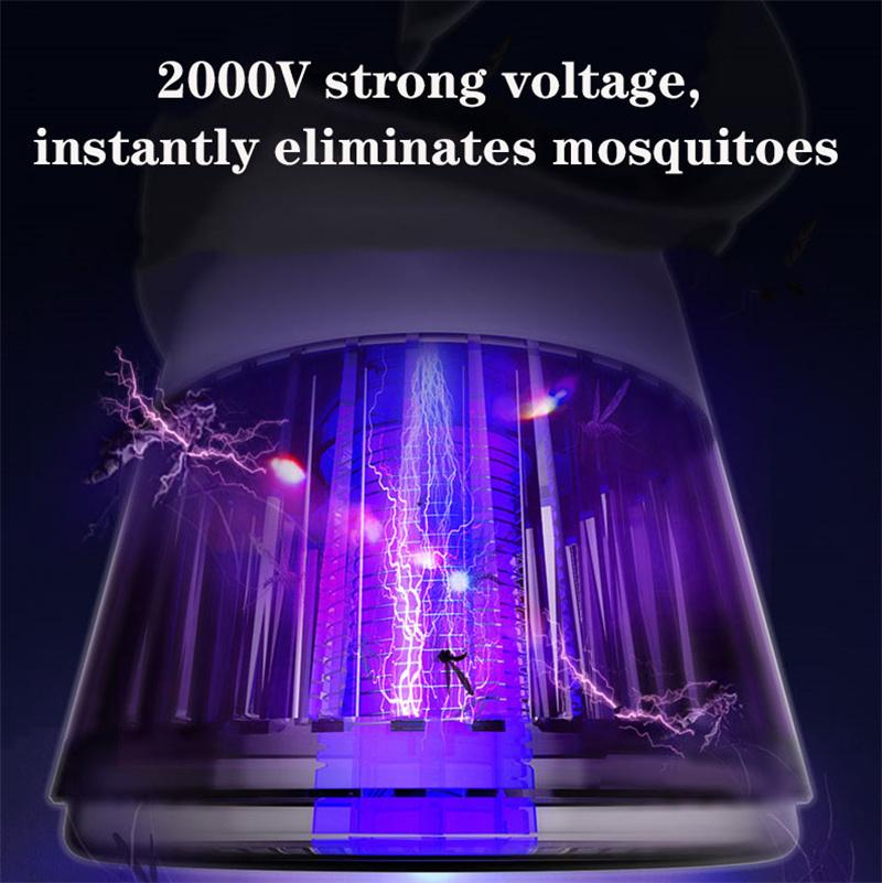 Wentylator z Lampą Zwalczającą Komary 2 w 1 USB Akumulatorowy Lampa Elektryczna Zwalczająca Komary Niskoszumowa Lampa Zwalczająca Komary Falą Świetlną Lampa Zwalczająca Komary dla Matki i Dziecka