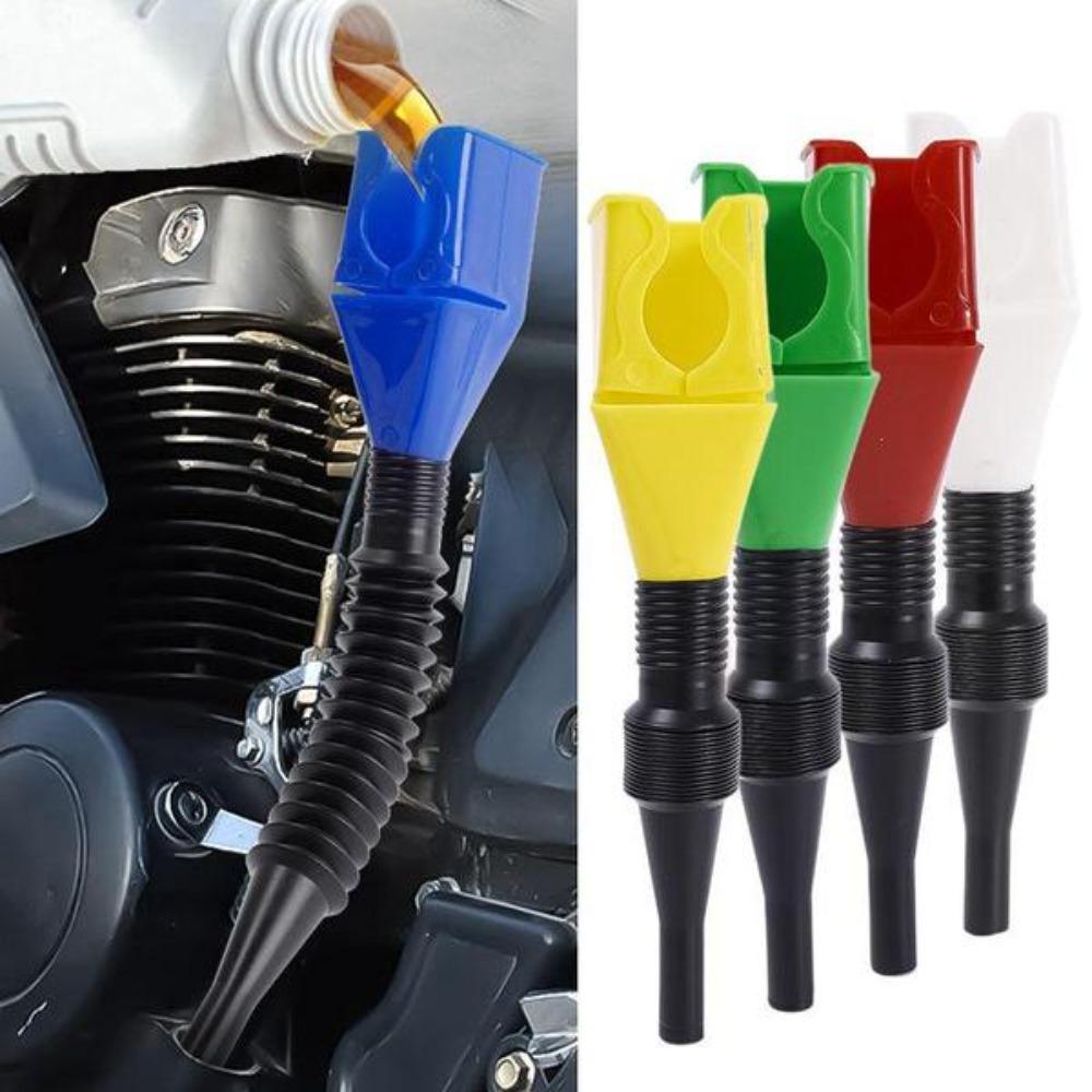 DIY Oil Change Funnel Set - Collapsible Refueling Tool for Car & Motorcycle, Gas & Engine Fluid Transfer with Leak-Proof Design