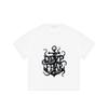 Black T Shirt With Anchor And Octopus Tentacles Deep Fear Print For Casual Wear