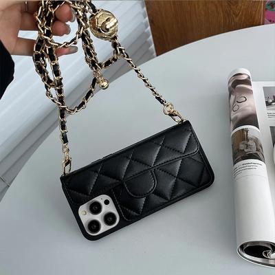 Crossbody Adjustable Lanyard Phone Case for IPhone 16 15 14 Plus 13 12 11 Pro Max Wallet Card Slot Holder Leather Cover