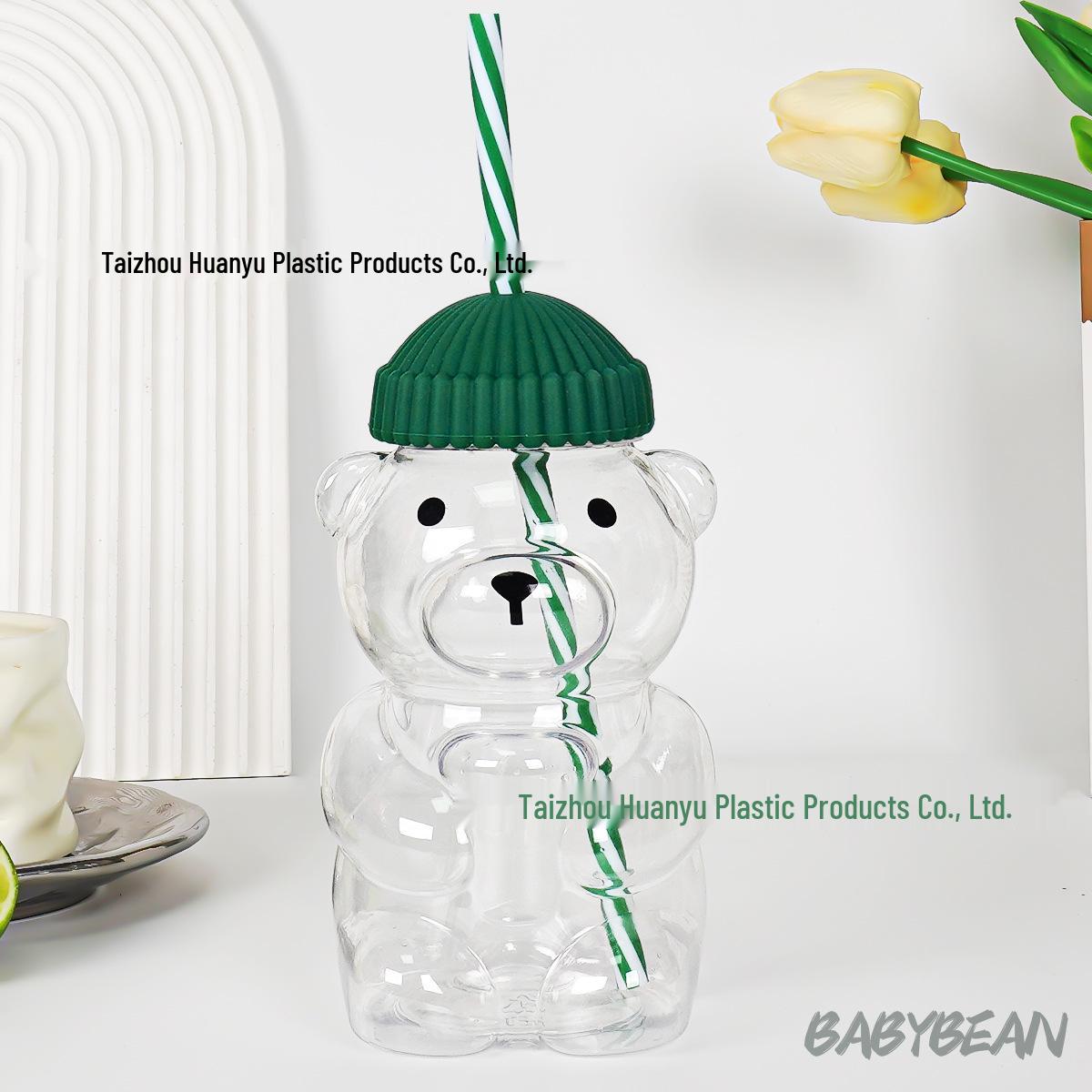 

Международный Мишка-Бариста Мультяшная Кружка-Трубочка для Детей 500ml зелёный