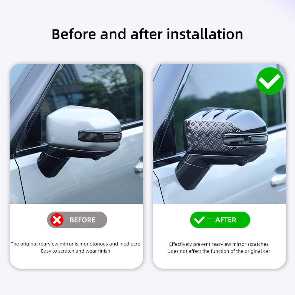 2Pcs Car Side Door Mirror Covers Exterior Reverse Mirror Shell Covers For Chery Jetour Traveller T2 2024 ABS Exterior Parts