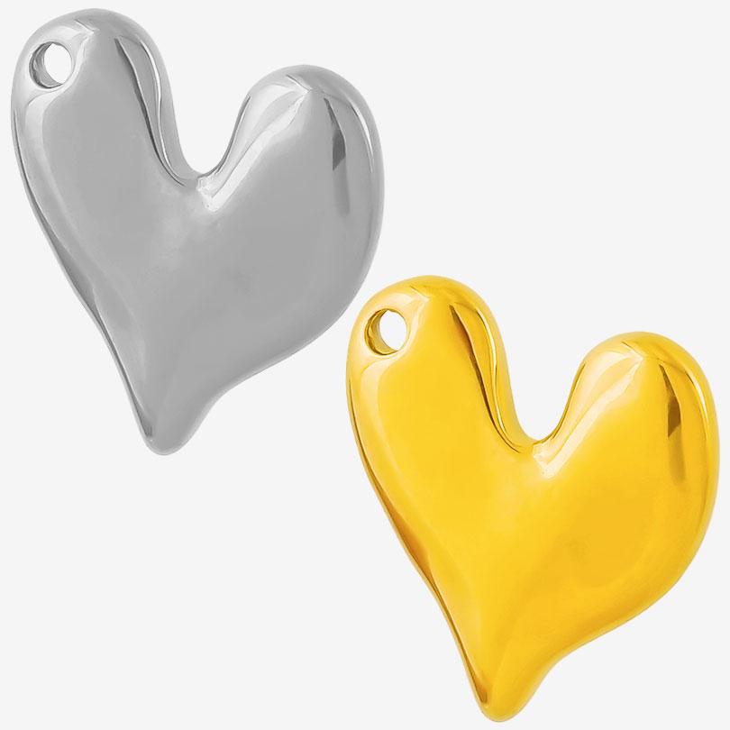 6pcs 13/15/16/29mm Fashion Heart Charm Stainless Steel Charms For Jewelry Making Supplies Handmade Earring Bracelet Love Pendant