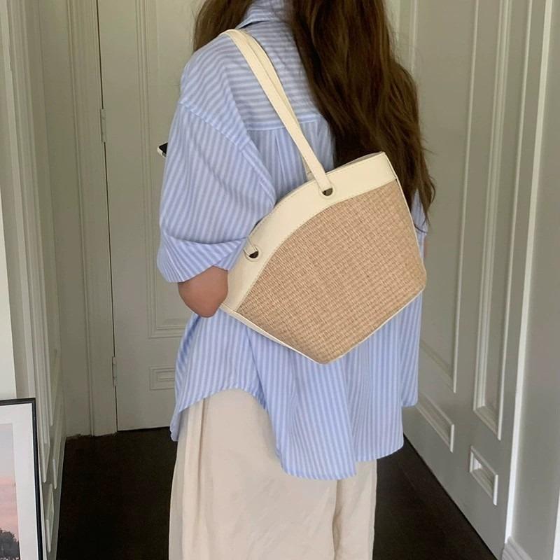 

Французский стиль ретро женские модные сумки через плечо сумка из травы плетеная сумка большой емкости для отдыха универсальные ручные плетеные сумки ручные сумки