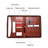 PU Leather A4 File Folder with Zipper A4 Document Folder  For Office School Supplies