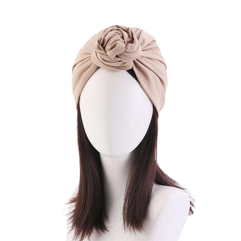 Afrikanisches Stretch-Knoten-Gele-Haarwickel-Turban-Stirnband für Frauen zum Ausgehen Dehnbarer Turban für Damen
