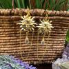 Sun Goddess Bohemian Crystal Earrings With Gold Plating For Women And Men