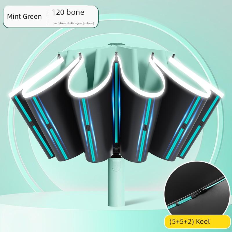 256-Bone Reverse Umbrella Automatic Extra Large UV Protection Rain Or Shine Dual-Use Wind-Resistant Bag Rainproof Self-opening Umbrella
