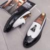 Italian  Casual Brands Tassel Style Patchwork Style Formal Luxury Shoes  Men Loafers  Leather Driving Shoe Big Size 4647