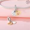 Beads Copper Charms Original Hollowed-Out Heart Pendant Beads Fit Bracelet Jewelry Diy Women Fine Gift Accessory