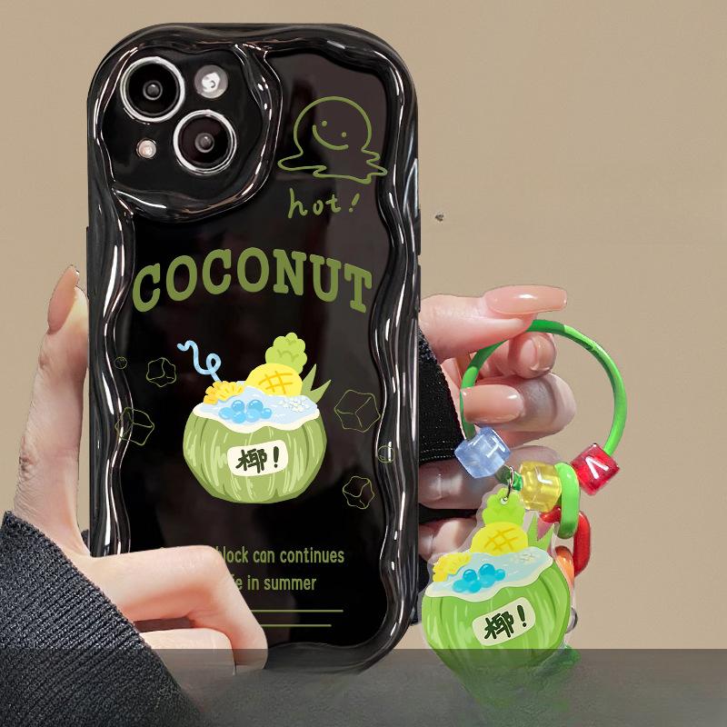 Coconut Bracket Suitable for Opporeno10 Mobile Phone Case A97/93 Couple Silicone R17 Soft Shell Reno9/8 Full Package