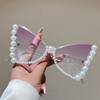 New y2k Oversized Butterfly Vintage Sunglasses Women Luxury Brand Designer Sun Glasses Popular Elegant Pearl Sexy Ladies Shades