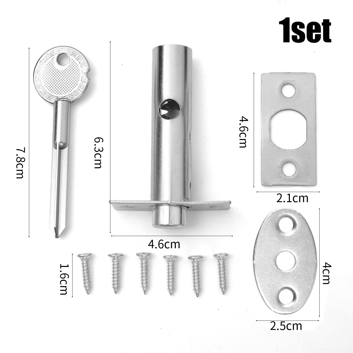 

1-3 комплекта Прочный Металлический Трубный Замок для Скважины Невидимый Врезной Замок для Двери Шкафов Окна Ящика Защелка Врезные Замки Фурнитура для Трубных Скважин 1set серебряный